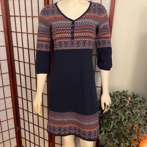 Long sleeves Wool sweater dress.